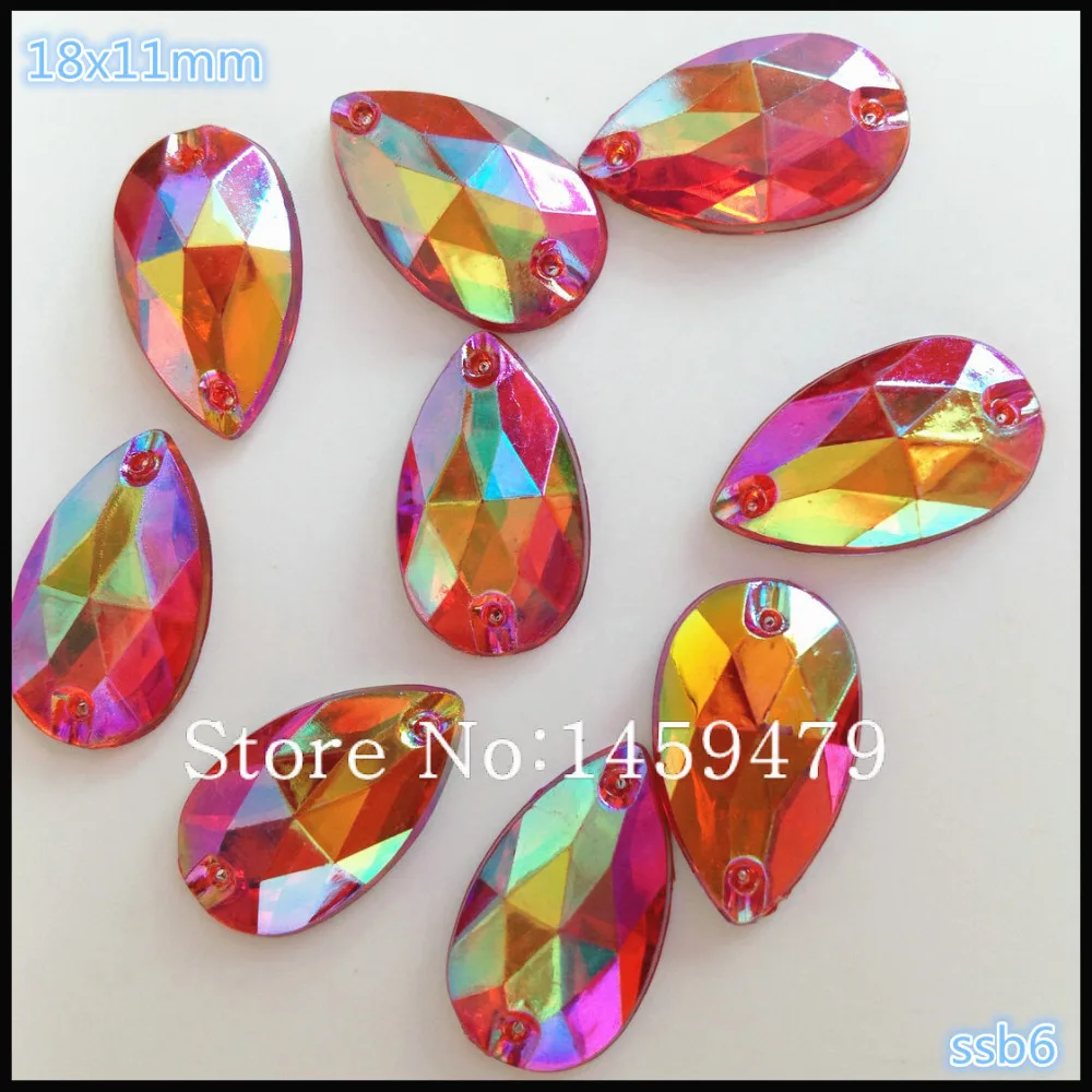 200 шт. Свободные Стразы камень кристалл Красный AB с плоским основанием