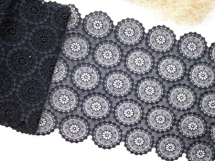 3 метра черное сексуальное Африканское кружево оптовая цена французский