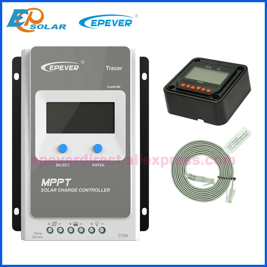 EPEVER MPPT 10A Tracer Солнечный Контроллер заряда 12 в 24 В lcd EPEVER солнечная панель регулятор заряда батареи Tracer 1210an Tracer 1206an - Цвет: with black MT50
