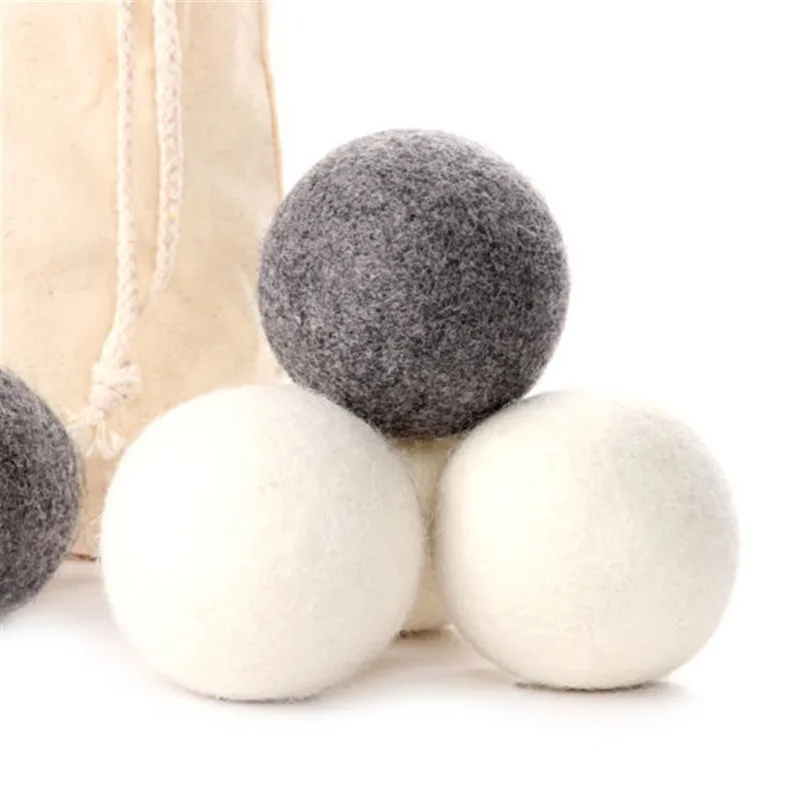 Wool Dryer Balls 6 Pack include three White and Black Natural Organic Reusable Laundry Softener Alternative | Дом и сад