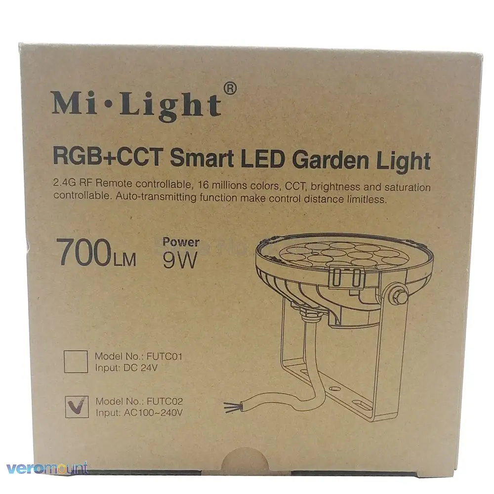 Светодиодный садовый светильник Mi Light 9 Вт RGB + CCT водонепроницаемый наружный