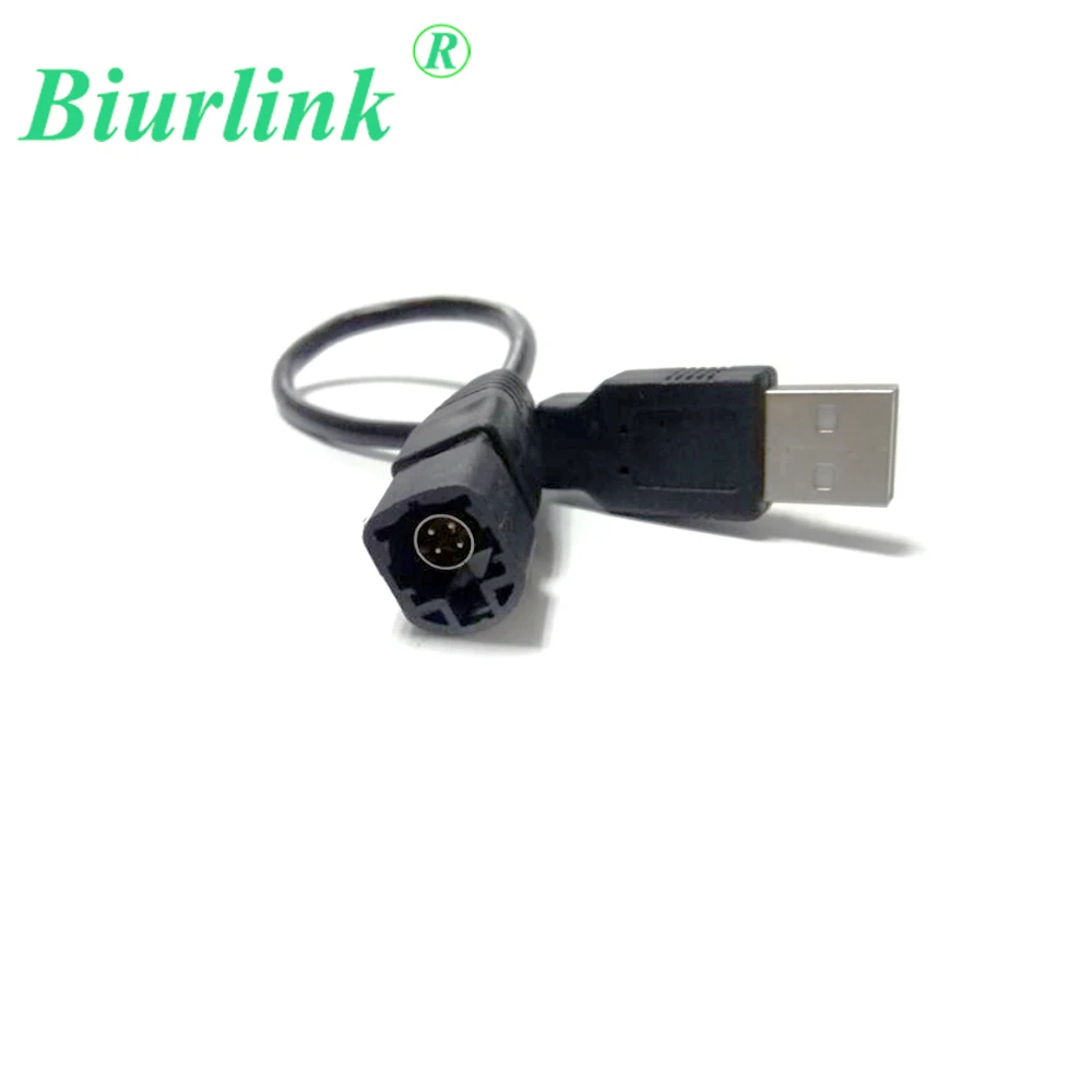 Biurlink Автомобильная круглая 4 контактная USB Передача аудиоинтерфейса для Volkswagen BORA