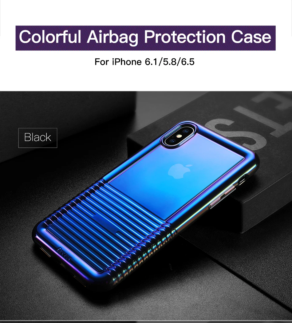 Градиентный телефонный чехол Baseus для iPhone Xs Max, Xr, X, S, R, Xsmax, противоударный мягкий силиконовый чехол-накладка для iPhone X, Max, Fundas