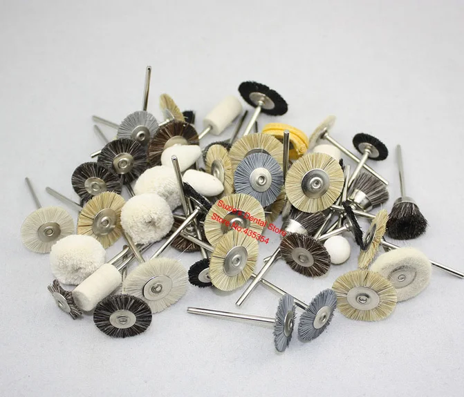 

50pcs Dental Lab Assorted Brushes Polishing Wheels 2.35mm for Rotary Tools