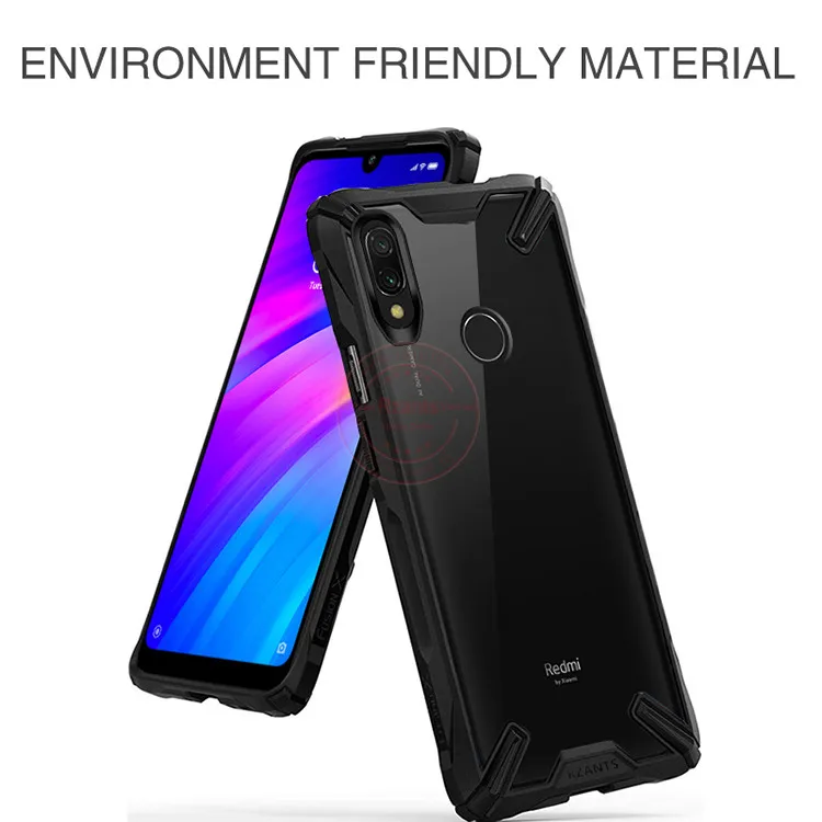 Rzants чехол для телефона Xiaomi Redmi Note 7 Чехол кристально прозрачный жесткий противоударный усиленный угловой прочный тонкий Чехол