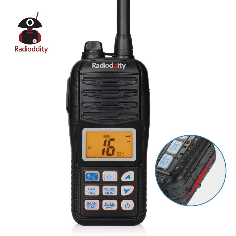 Радиоуправляемый треугольный морской радиоприемник RV6 VHF IP67 водонепроницаемый