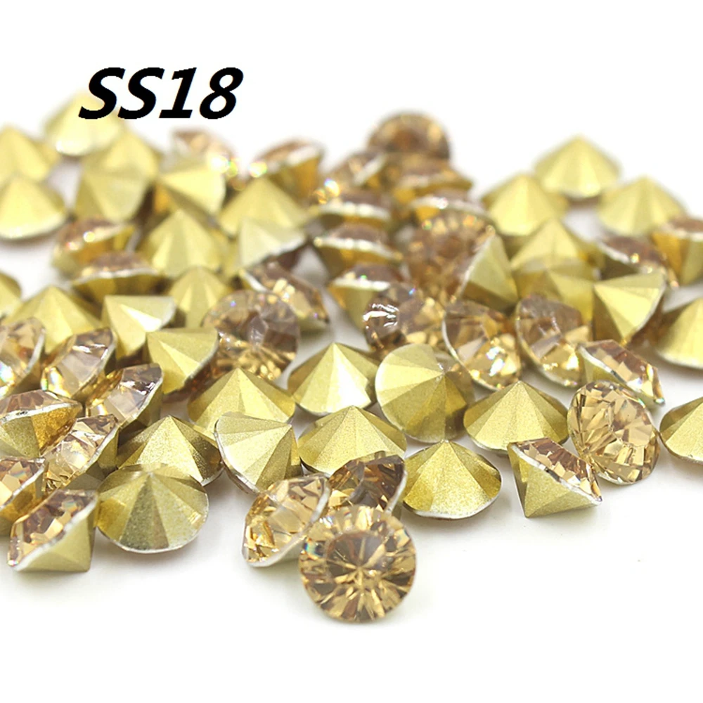 Бесплатная доставка стразы SS18 4 2 мм (3G)4320 дюйма из блестящей желтой смолы с