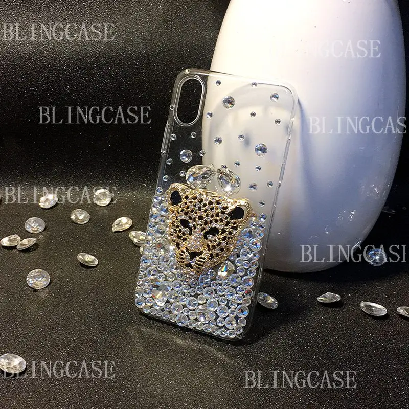 For ViVO Y51 Y53 Y67 Y69 Y71 Y81 Y83 Y97 Y93 V5 V7 V9 V15 X9s X20 Plus X21 X23 V11i V11 X27 Pro Diamond Leopard Rhinestone Case |