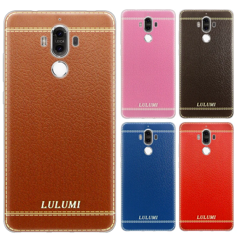 Для Huawei Mate 9 Телефоны Случаи Задняя Крышка Силиконовые + PU Телефонов Fundas Capa Coques