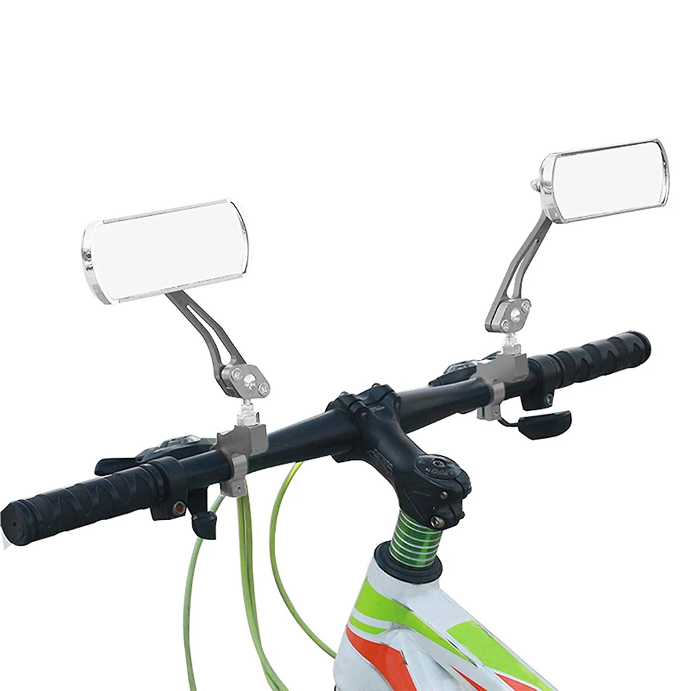 1 Pair Of Aluminum Alloy 360°Rotation Rearview Mirror Handlebar Wide Angle Mirror View Flexible Safety Rearview Bike Mirror #40