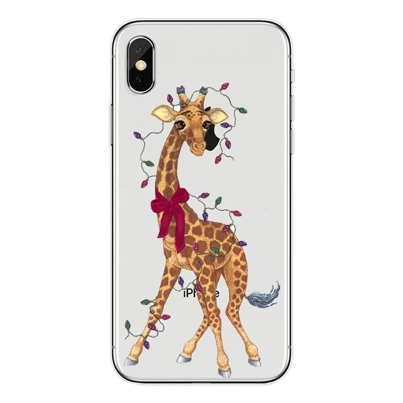 Мягкий резиновый силиконовый чехол с жирафом для iPhone XS MAX 8 Plus XR 10 6 6S 5|Бамперы| |