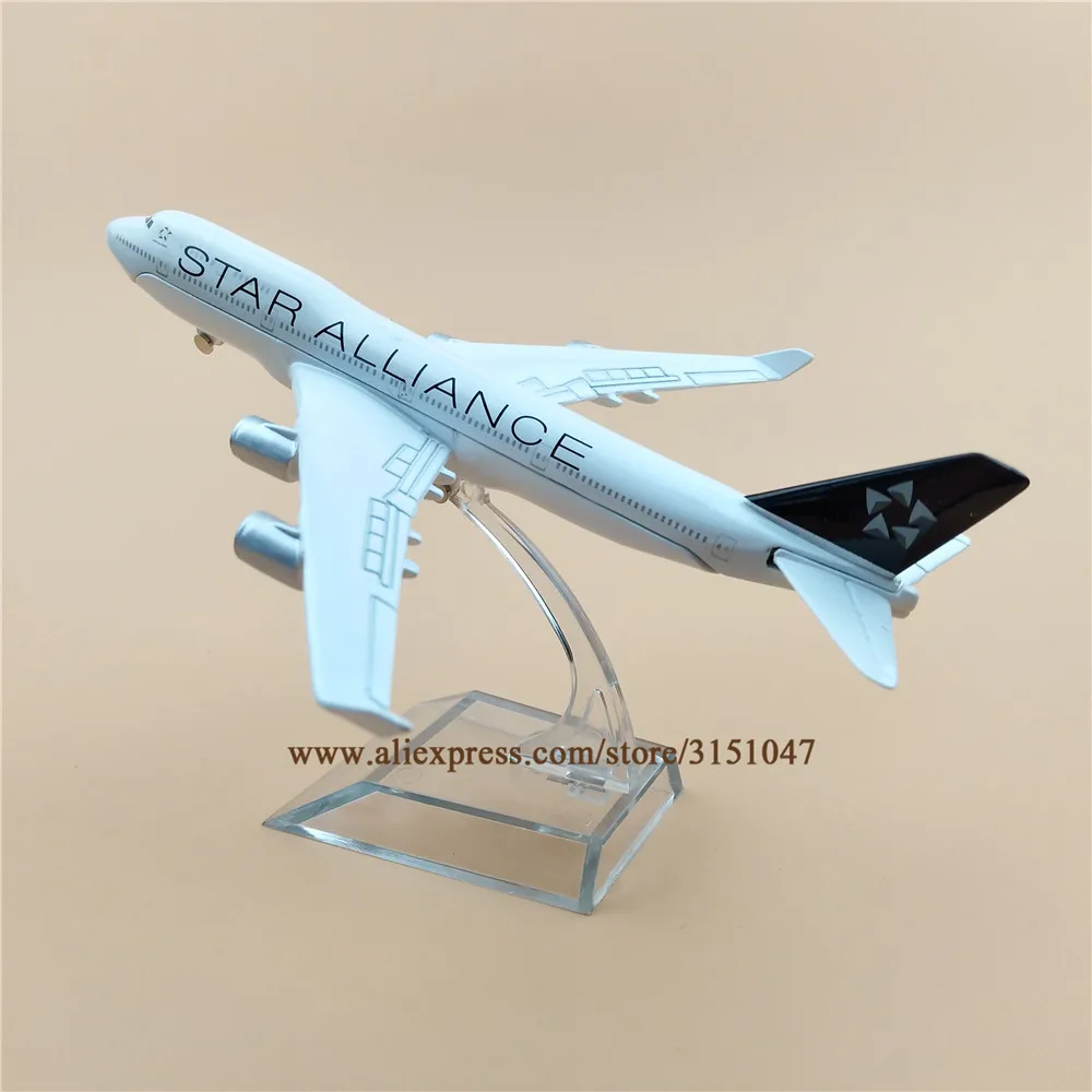 16 см сплав металла Air Star Alliance B747-400 Airline модель самолета Boeing 747 Airways подарки для