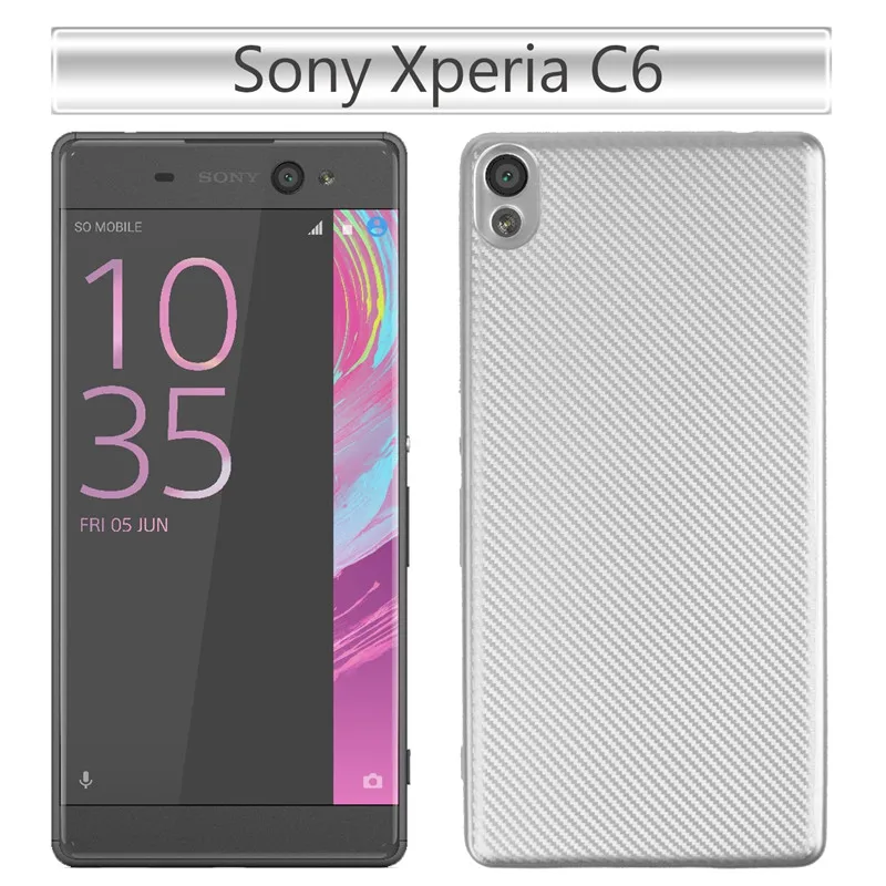 Чехол WolfRule для Sony Xperia C6 Роскошный чехол с полной защитой из углеродного волокна