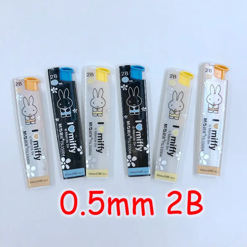 0.5mm 6 Tubes 6 трубки/лот) M& G 2B механического карандаша 0,5 мм 0,7 мм милый мультфильм автоматические карандаши вкладыши для школьников студентов FSL35504 - Цвет: 0.5mm 6 Tubes