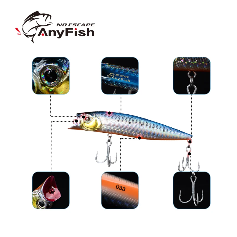 ANYFISH WISE R-BAIT110F приманка для рыбалки гольян длина: 110 мм Вес: 14 4 г Глубина: 0 5-0 8 м