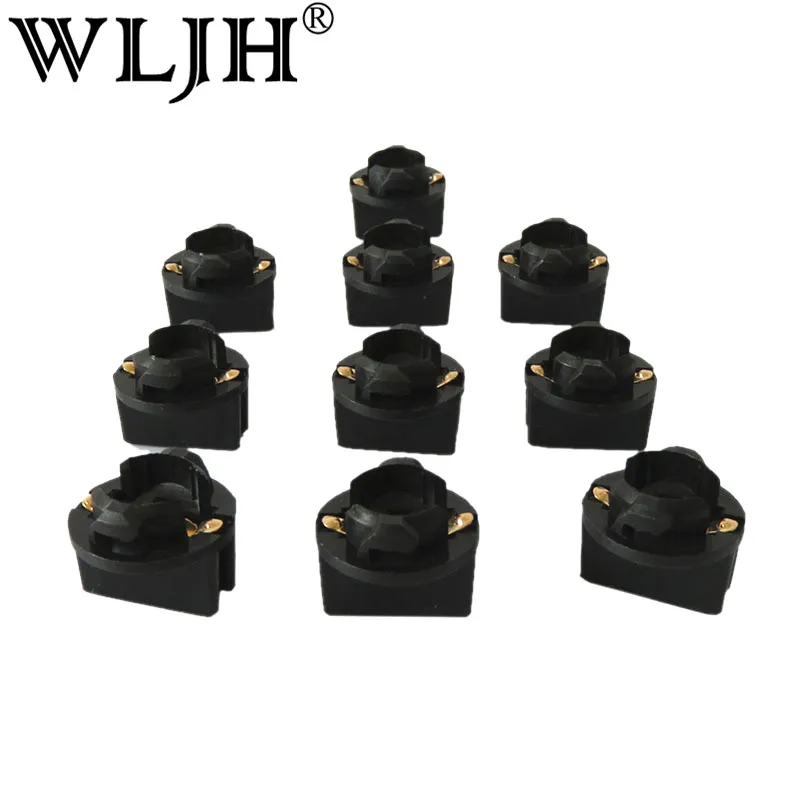 

WLJH 20x T10 Socket 1/2"Wedge Universal Double Contact Gauge Instrument Dash Map Light Socket W5W Twist Lock Bases for Volvo C30