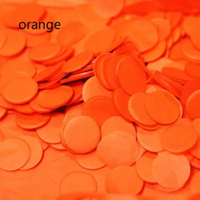 orange 10 г в пакете 1 дюйм яркие цвета Круглые Конфетти из папиросной бумаги разбрызгивает шары для свадьбы и дня рождения вечерние украшения стола - Цвет: orange
