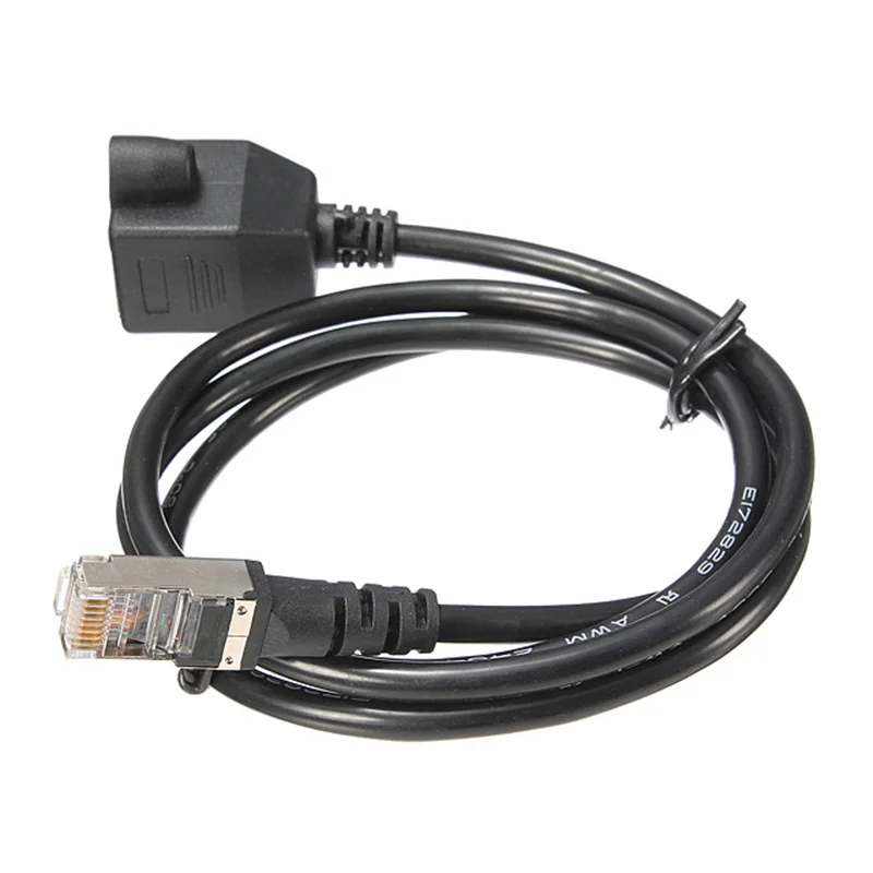 1 м RJ45 штекер к гнезду винт Панель Крепление Ethernet LAN Сетевой удлинитель Черный |