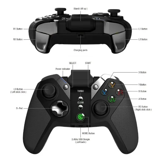 GameSir коврик G4s Bluetooth геймпад для Android ТВ коробка смартфон Tablet 2,4 ГГц Беспроводной контроллер для ПК VR игры