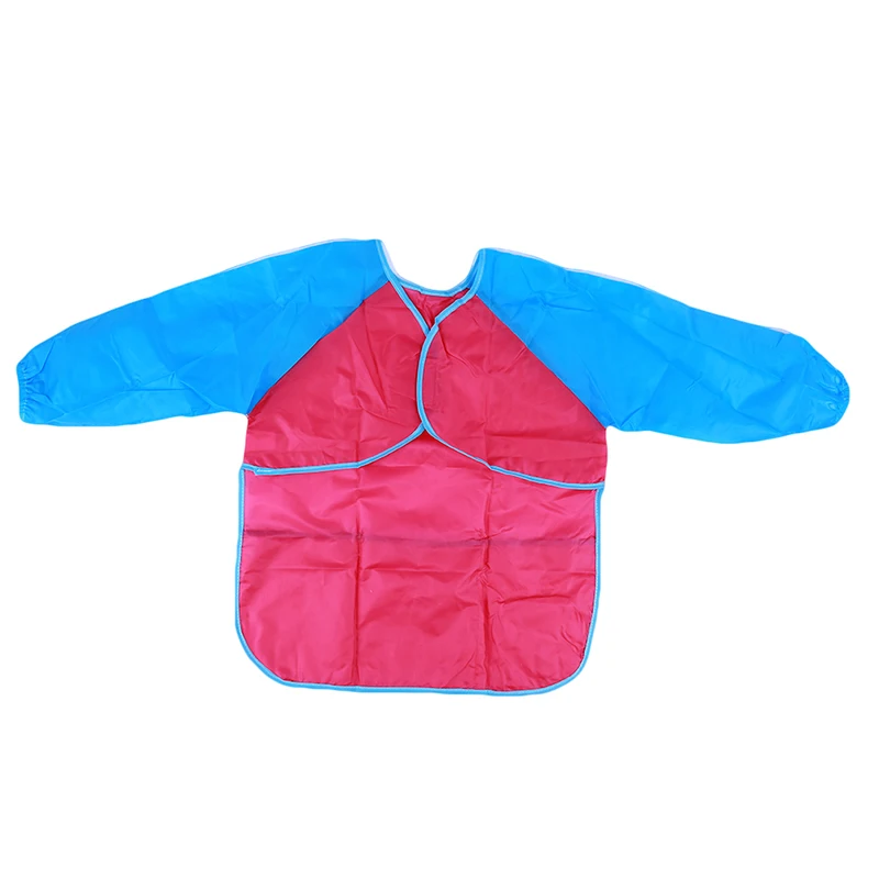 Light blue rose Водонепроницаемый Фартук с длинными рукавами, Детский многофункциональный фартук с рисунком, детская одежда для детского сада - Цвет: Light blue rose