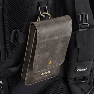 dg ming universal phone bag for smartphone genuine leather carry belt clip pouch waist purse case cover for samsung huawei so on free global shipping