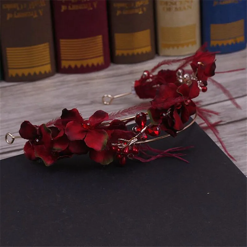 CC Ювелирные изделия ручной работы Цветы короны тиары невеста повязки для волос