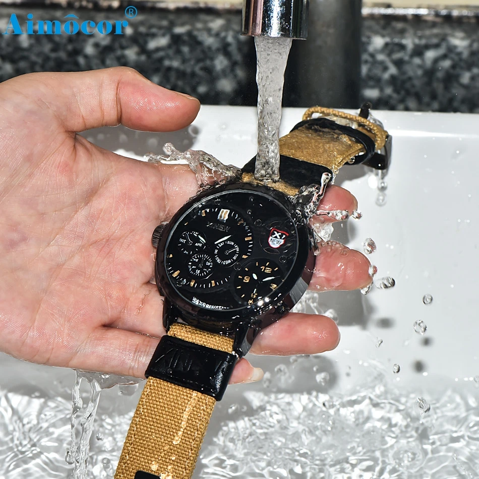 Спортивные Аналоговые Кварцевые Мужские наручные часы брендовые