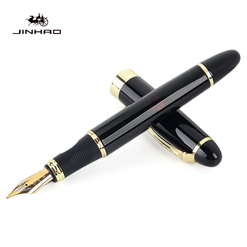 

High Quality Azalea Flower Iraurita Fountain Pen Luxury Jinhao 450 Full Metal Golden Clip Pens Writing Stationery Office School
