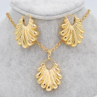 sunny jewelry fashion jewelry 2021 big hoop earrings pendant necklace women exquisite jewelry copper leaves for party birthday