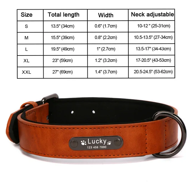 Orange Dog Collar Персонализированный кожаный ошейник для больших собак на заказ ошейник для домашних животных с идентификационной биркой жевательный ошейник для собак прочные товары для домашних животных MP0100 - Цвет: Orange Dog Collar