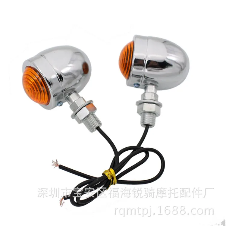 

mini chrome silver black scooter lamp amber motorbike indicator for harley softail sportster moto flasher motorcycle turn signal