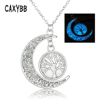 caxybb fashion womens life the tree shine charm shining necklaces fashion jewelry pendants statement glow chains necklace