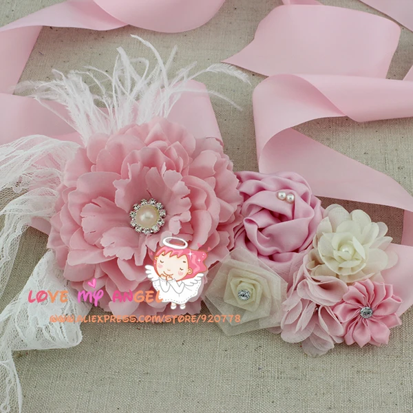 1 шт цветок девушка розовый пояс лента для подружки невесты беременность с