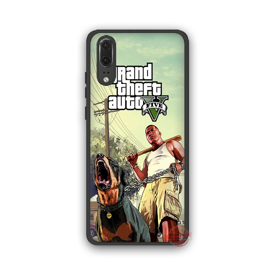 WEBBEDEPP Grand Theft Auto GTA V Мягкий чехол для Huawei P8 P9 P10 P20 P30 Lite Pro 2017 P Smart Y6 Y7 Prime 2018 Y9 2019 |