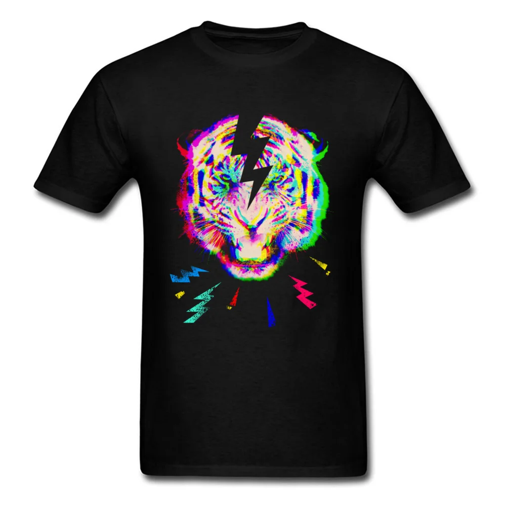 3D Красочные тигровый рев футболки для мужчин Psychedelic вид животных смешные