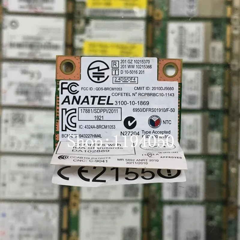 Беспроводная карта Broadcom BCM943227 BCM943227HM4L 802.11b/n 300 Мбит/с Wi-Fi мини-карта PCI-E Wlan Lenovo IBM Z370