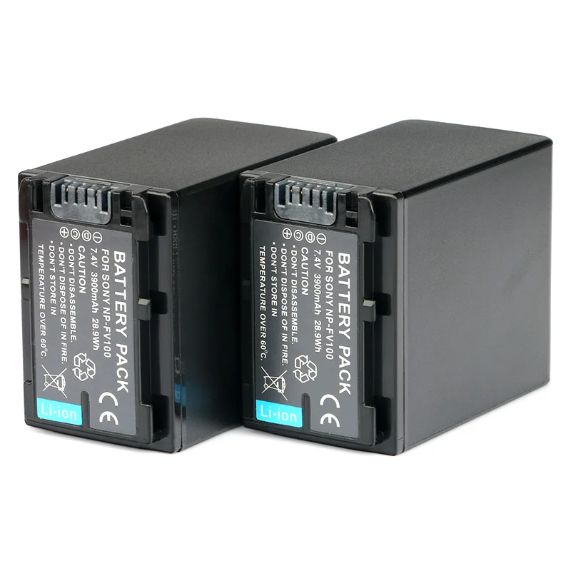 LANFULANG 2 шт./лот NP FV100 цифровой аккумулятор и зарядное устройство для камеры Sony FDR AX700