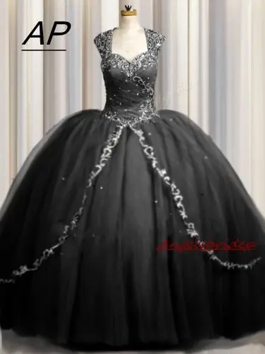 ANGELSBRIDEP бальное платье Vestido De Quinceanera 2021 блестящие бусины Тюль Длина до пола милое 16
