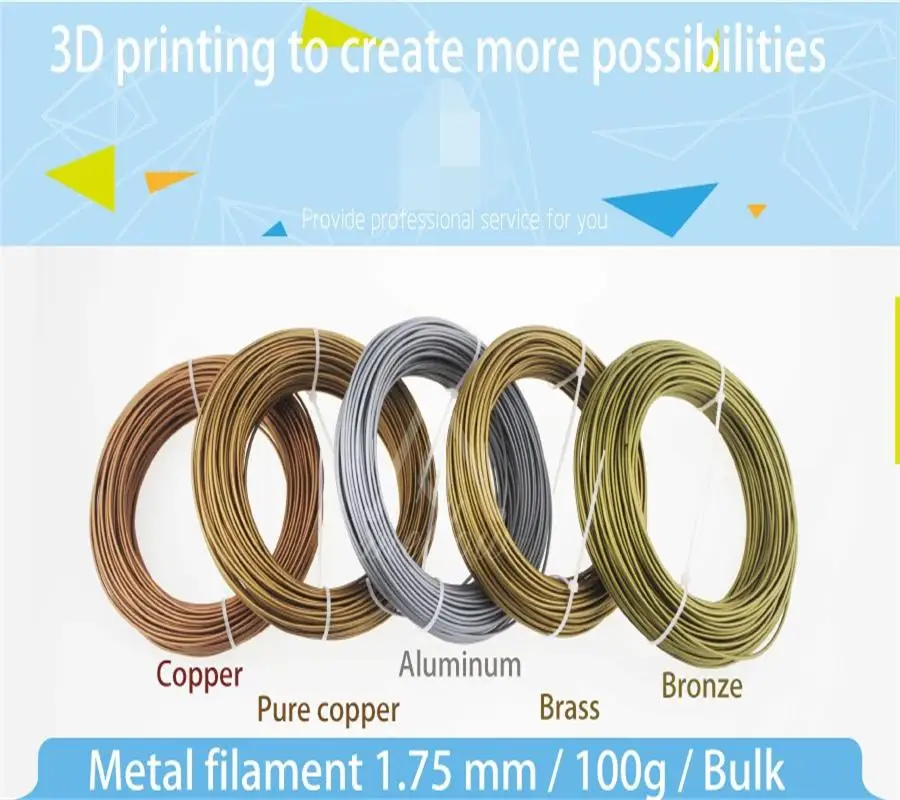 Нить для 3D принтера 20% металла + 80% пла 1 75 мм|Материалы 3D-печати| |