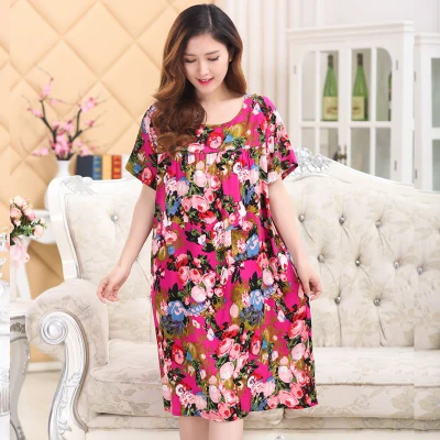 Style 5 Для женщин свободная ночная рубашка трусы Винтаж StyleFloral ночная рубашка ночная одежда для отдыха, одежда для сна - Цвет: Style 5