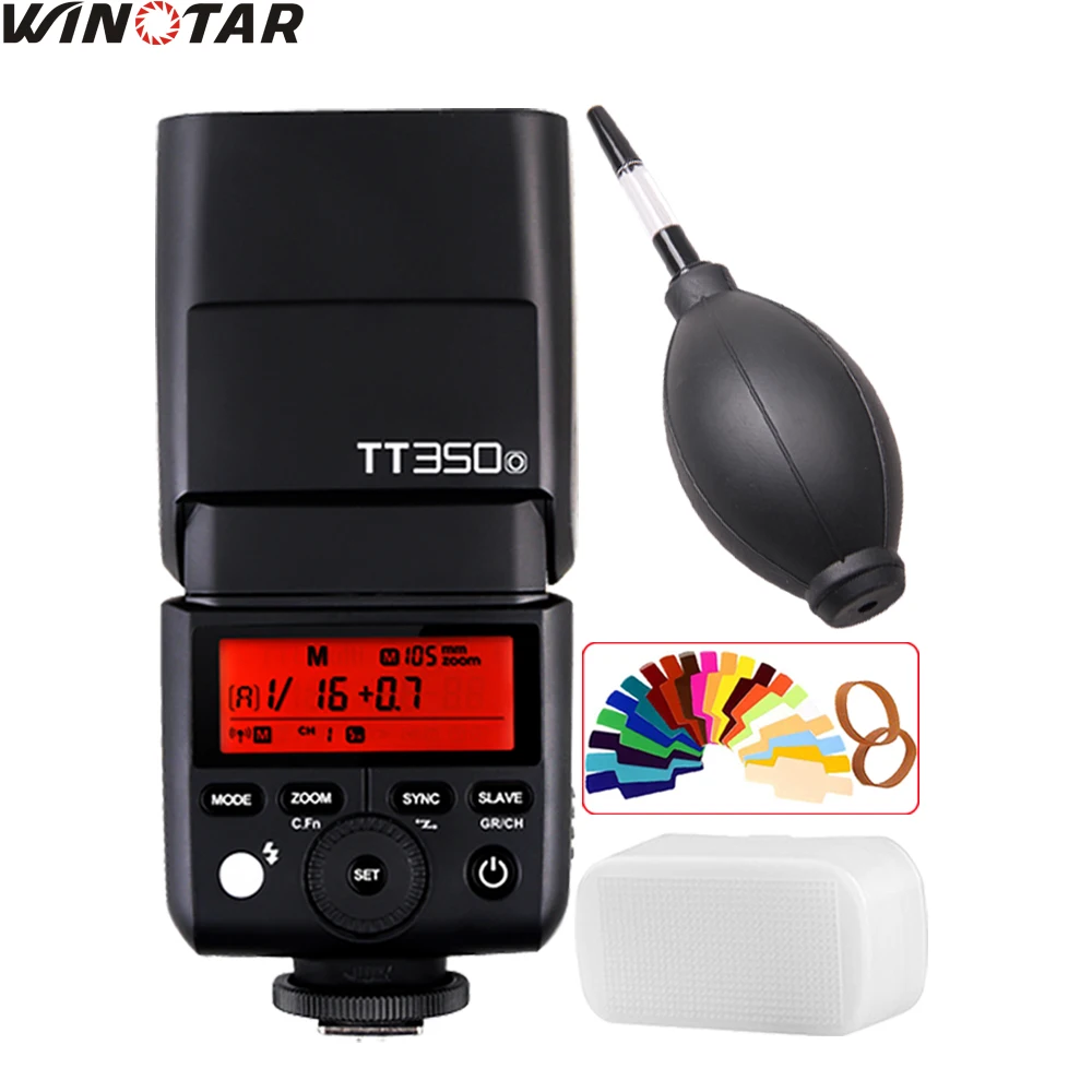 В наличии! Вспышка для камеры Godox Mini Speedlite TT350 TT350O TTL HSS GN36 беззеркальной цифровой