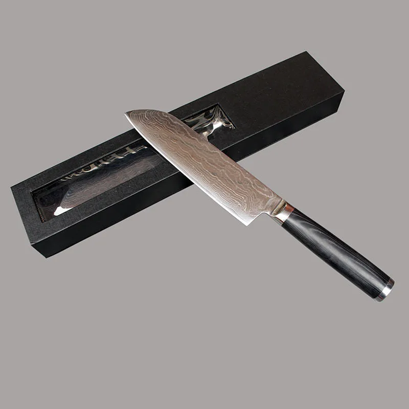 Findking 7 inch Damascus Steel Chef Knife Professional Kitchen 67 layer Meat Slicing Fruit Utility Tool With Mikata Handle | Дом и сад