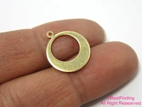 50pcs brass charms round 15mm raw brass charm circle earrings findings r321
