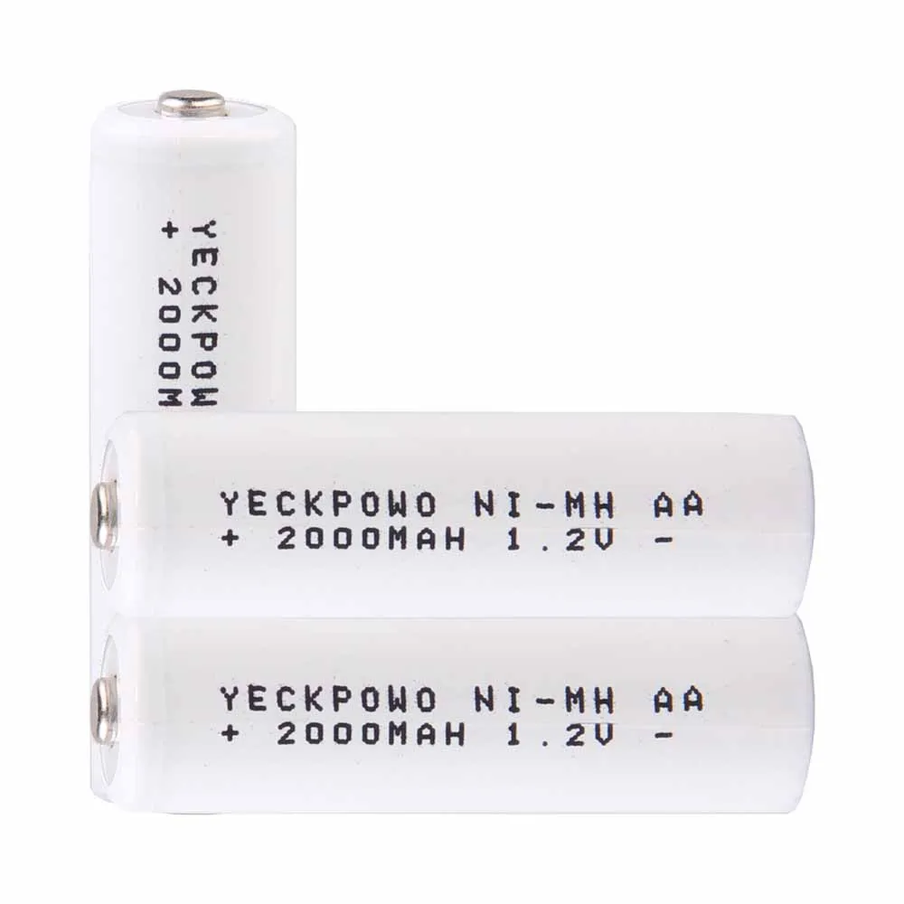 Самая низкая цена 3 шт АА батареи 1 2 v перезаряжаемые 2000 mAh nimh батарея для