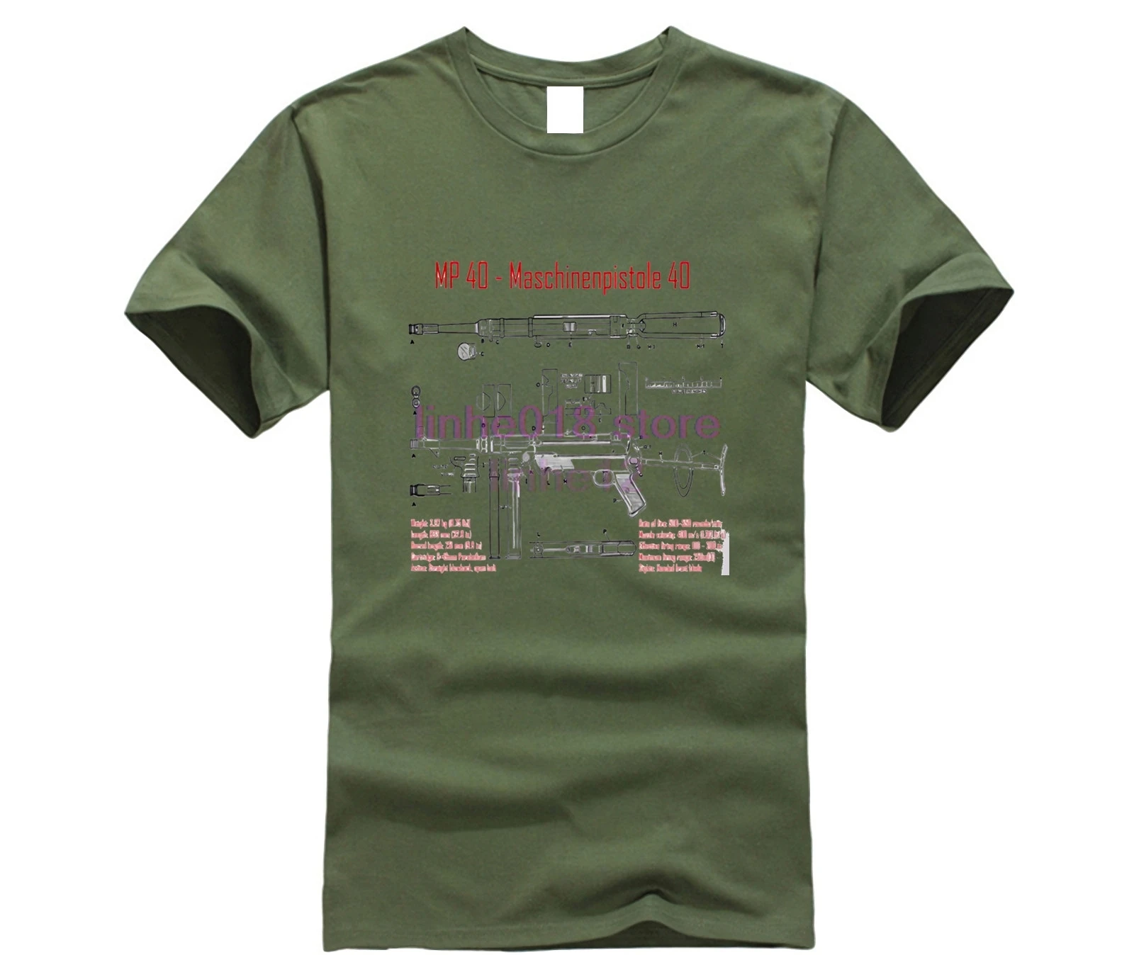 Men t shirt Wehrmacht MP40 Premium Black Landser Deutsches Reich Ruhm Ehre WW2 Soldaten Fashion Tops Clothing men | Мужская одежда