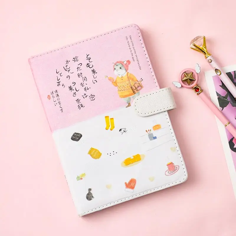 Kawaii тетрадь с животными милый планировщик красочный мультфильм иннерс мягкий