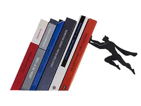 Новые творческие черный металл книгодержатель полка украшения дома