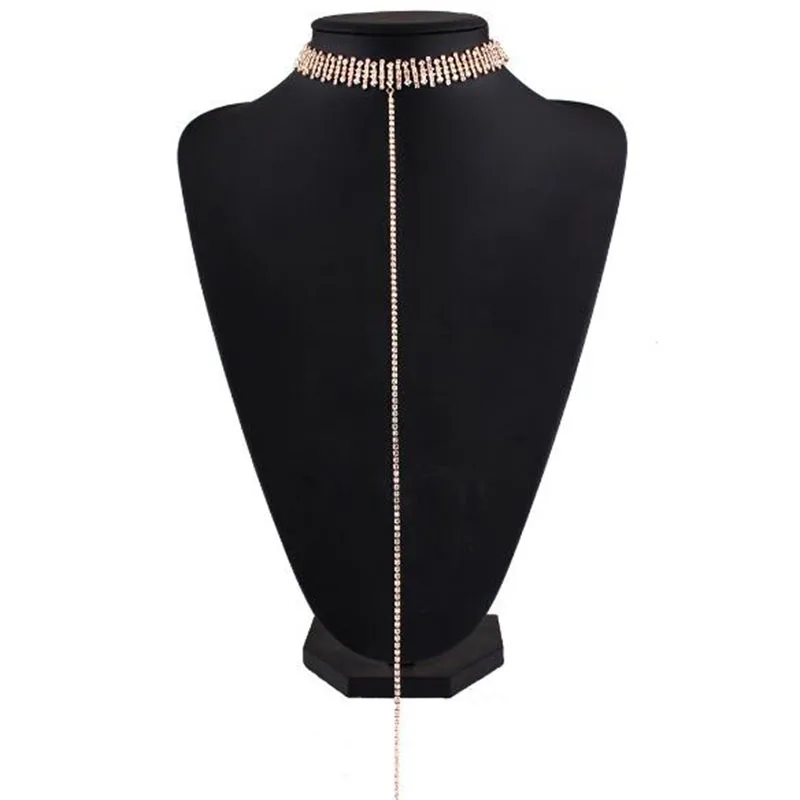 Женское колье-чокер с кристаллами роскошное украшение для невесты цепочка чокер