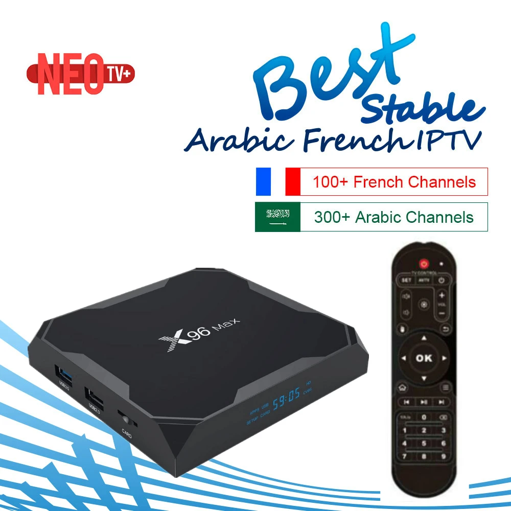X96 Max Android 8,1 Smart tv Box 1400+ Live с 1 год Лучший французский IP tv abonnement арабский бельгийский Марокко футбол телеприставка