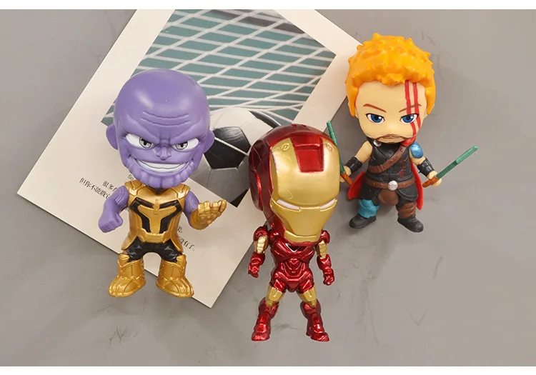 6 шт./лот Мультяшные Мстители серии аниме персонажи Marvel Hero магниты на холодильник игрушечные фигурки магниты для украшения